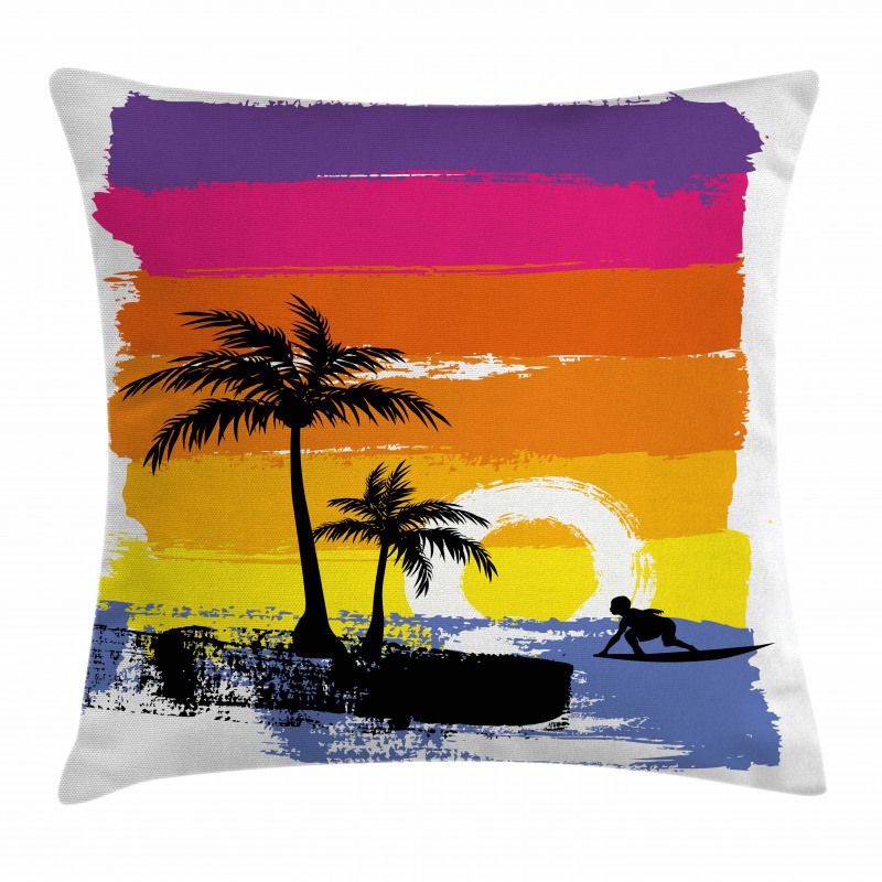 Tropical Beach Pillow Cover
