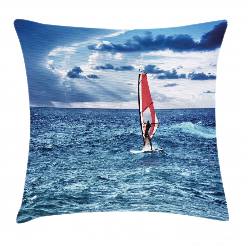 Windsurfer on Sea Pillow Cover