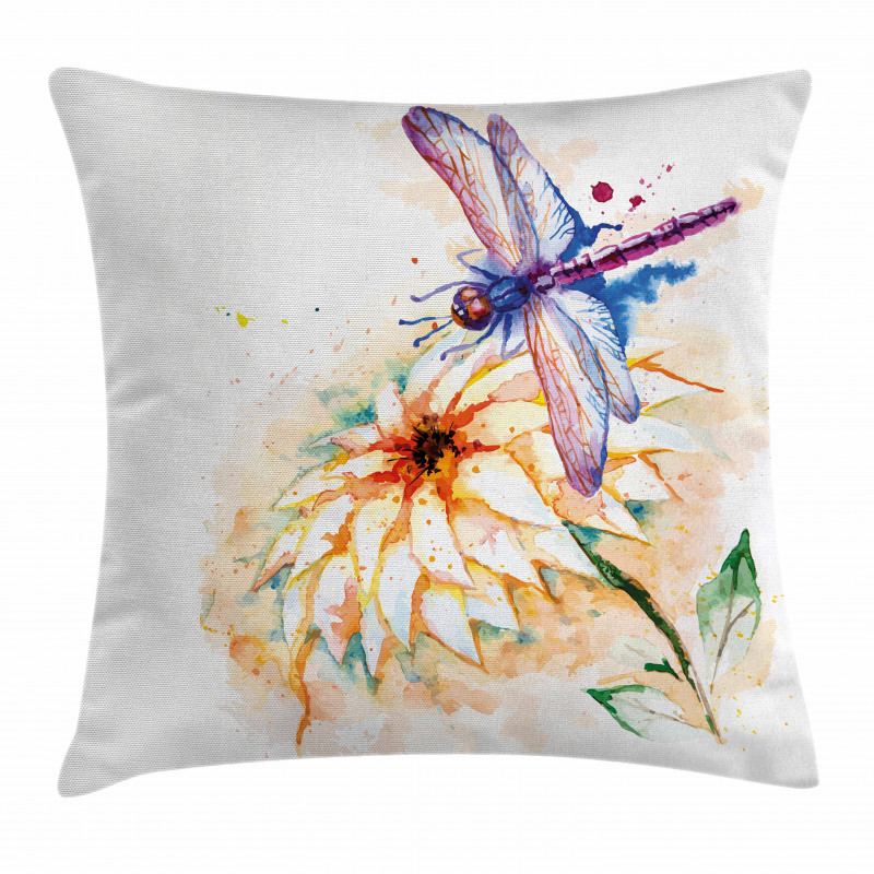 Watercolor Lily Bloom Pillow Cover
