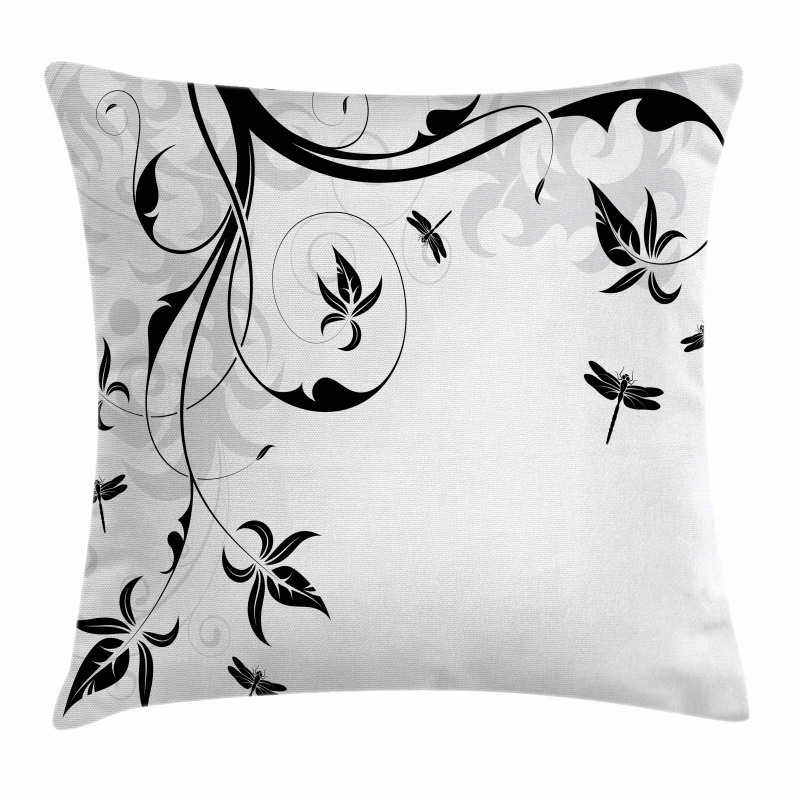 Damask Curl Leaves Pillow Cover