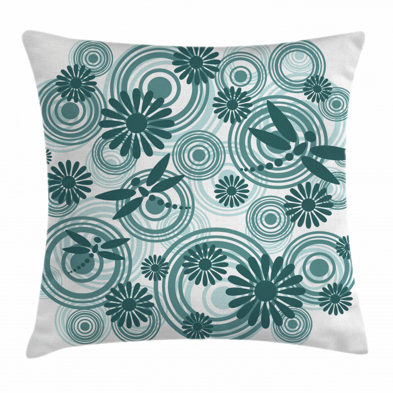 Abstract Daisy Flower Pillow Cover