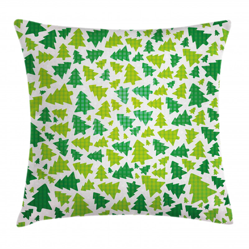 Fir Tree Silhouettes Pillow Cover