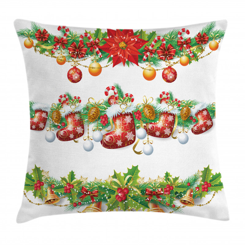 Flowers Socks and Bells Pillow Cover