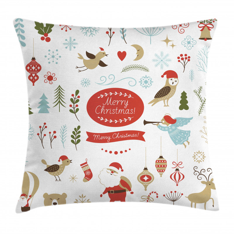 Xmas Elements Design Pillow Cover