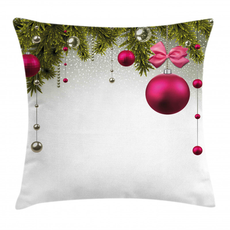 Vivid Fir Twigs Balls Pillow Cover