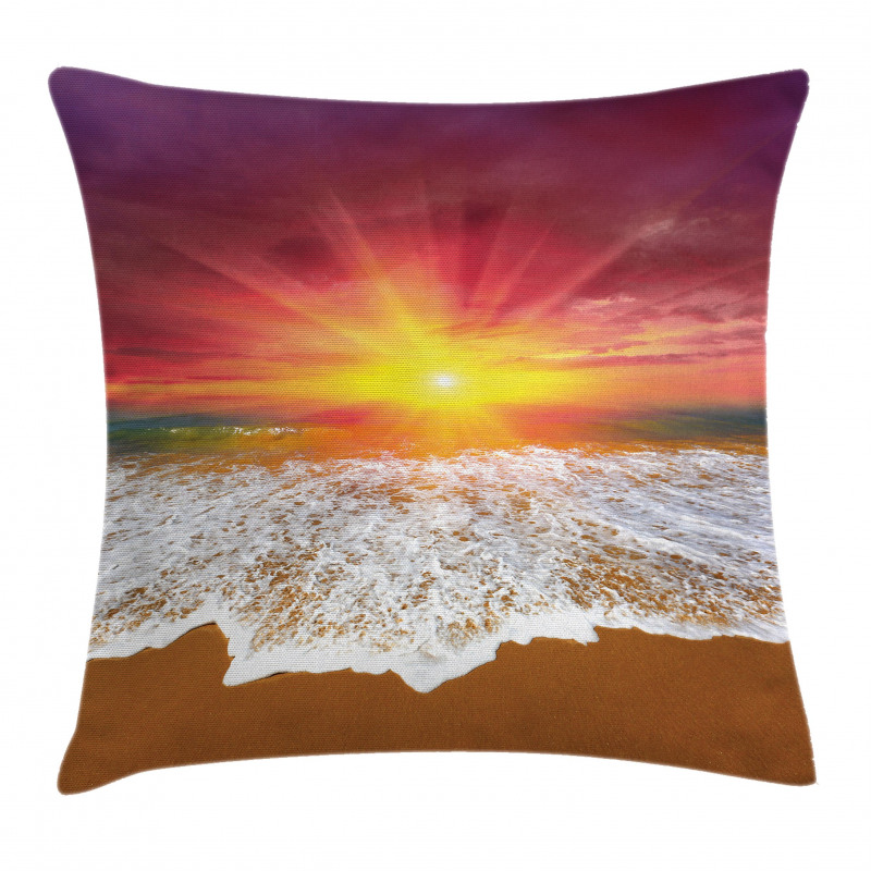 Vivid Coastal Scenery Pillow Cover