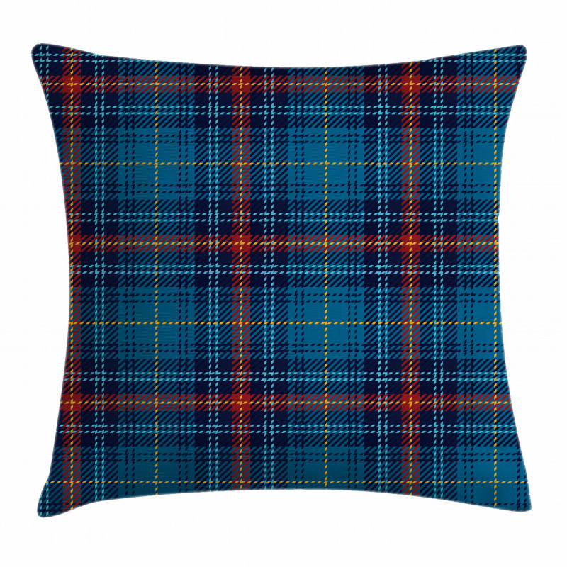 Thin Lines in Blue Pillow Cover