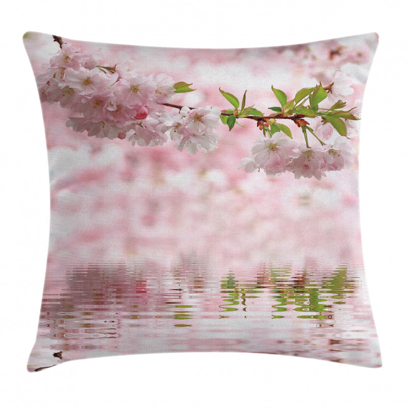 Tender Floral Branch Water Pillow Cover