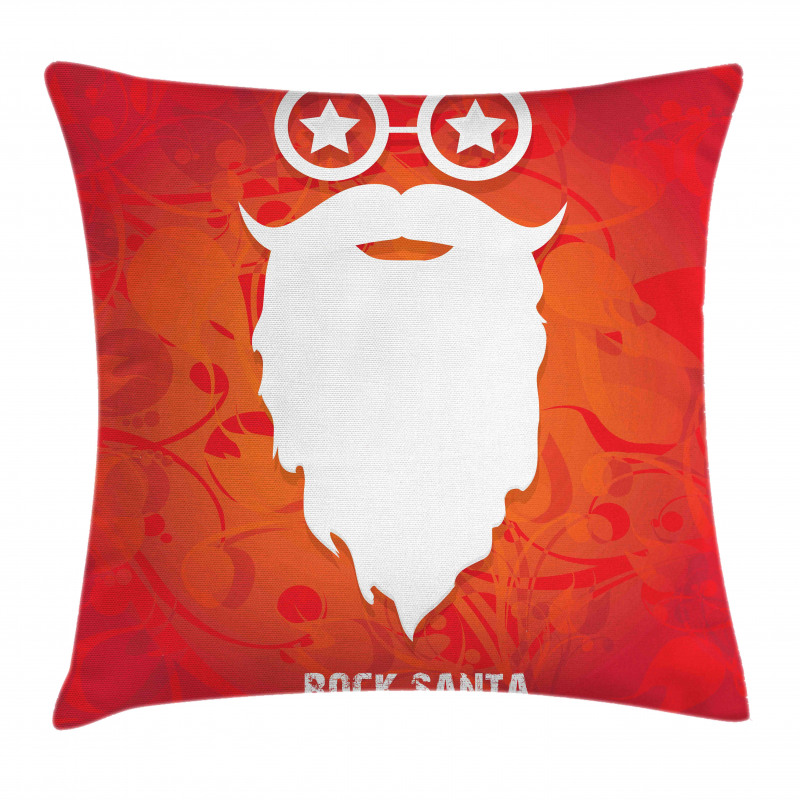 Rock Santa Claus Xmas Pillow Cover