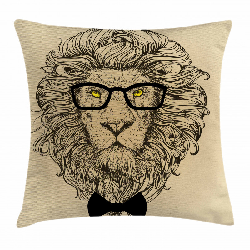 Dandy Cool Lion Character Pillow Cover