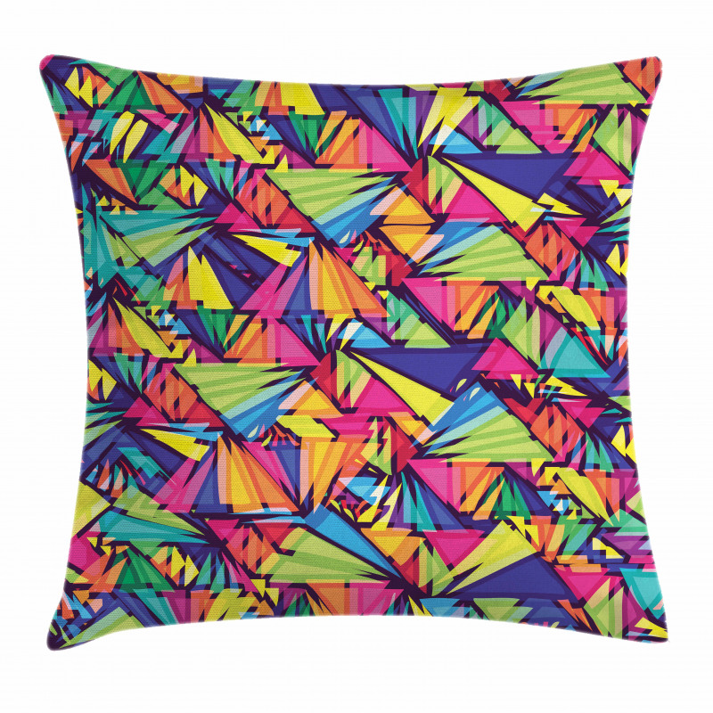 Geometric Triangles Art Pillow Cover