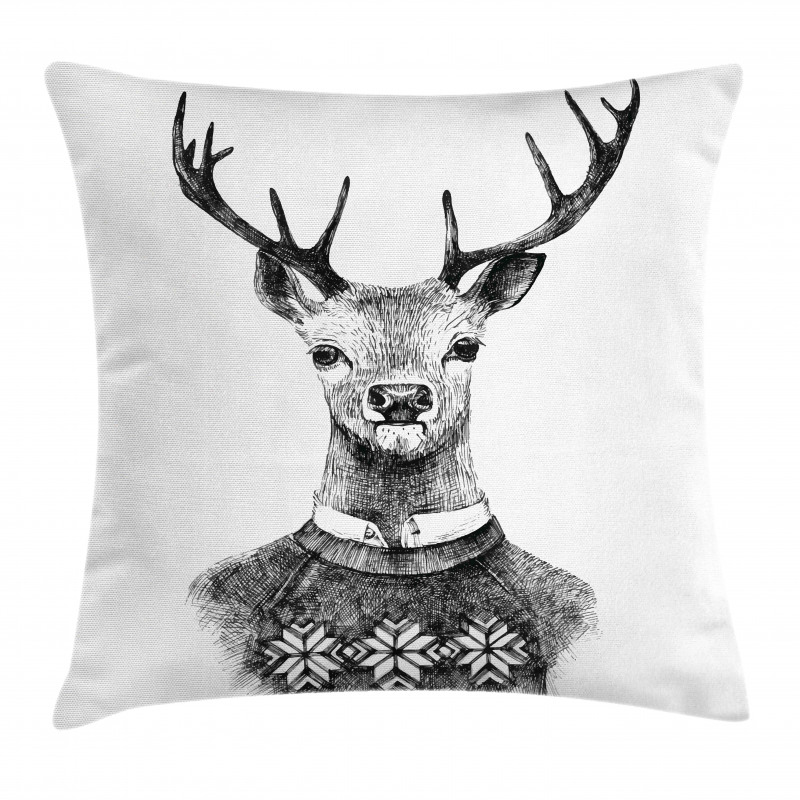 Deer Nordic Sweater Xmas Pillow Cover