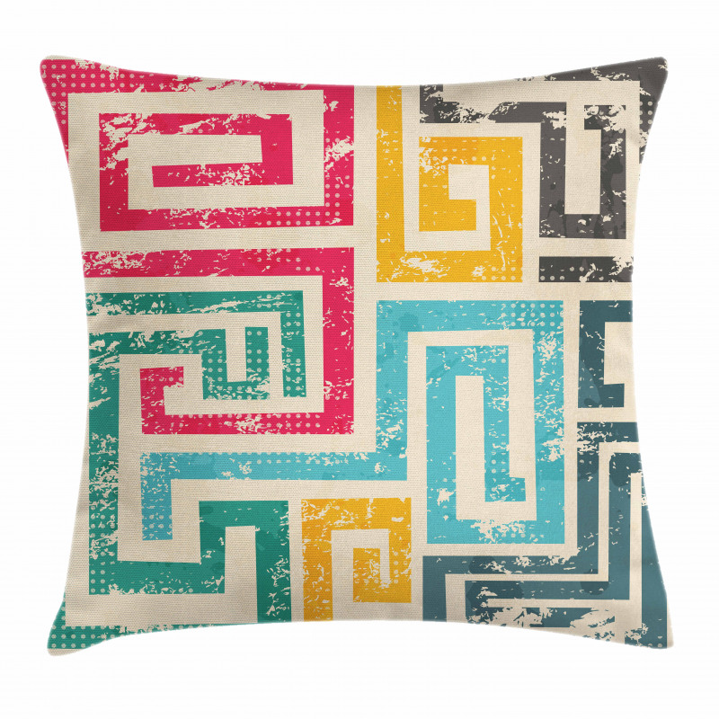 Vintage Spiral Colorful Pillow Cover