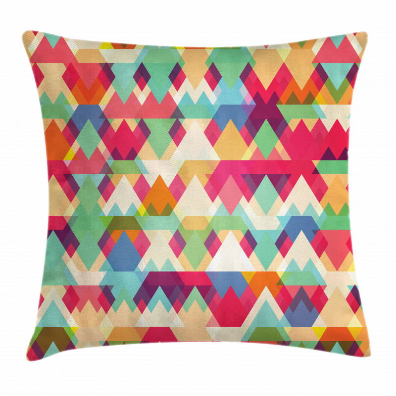 Colorful Triangles Pillow Cover