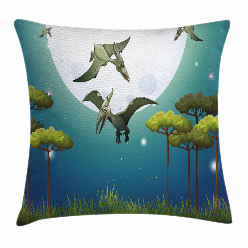 Flying Cartoon Animals Pillow Cover
