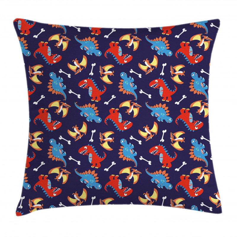 Dino Funny Expressions Pillow Cover