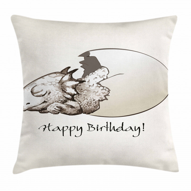 Birthday Newborn Dino Pillow Cover