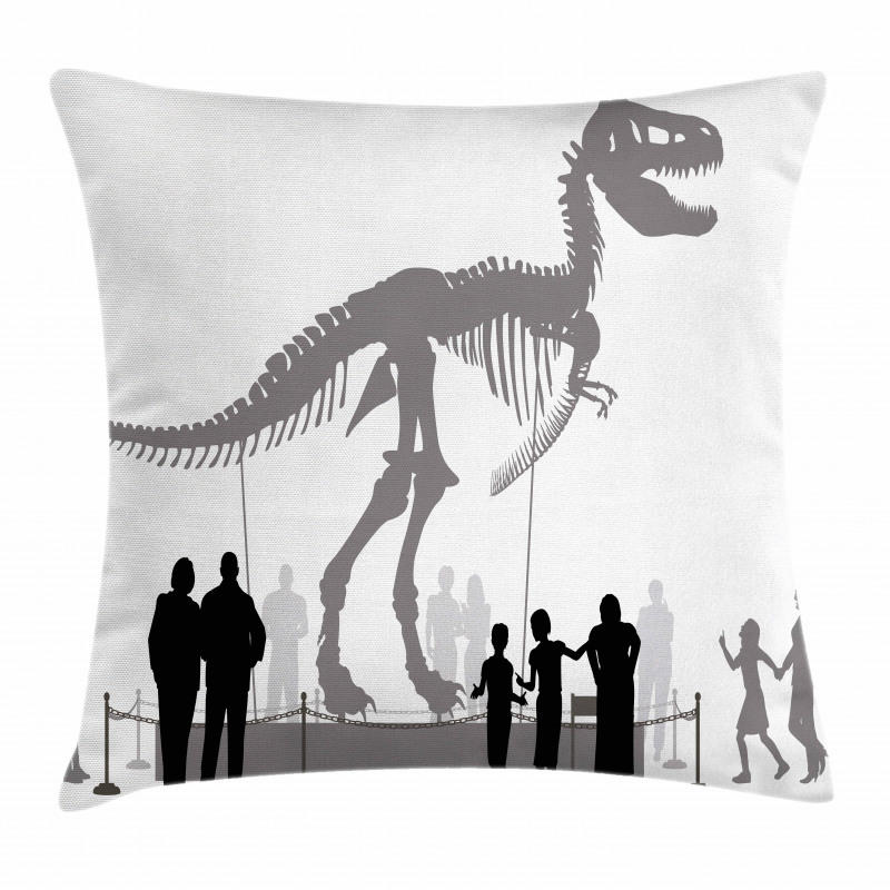 People Look at T-Rex Pillow Cover