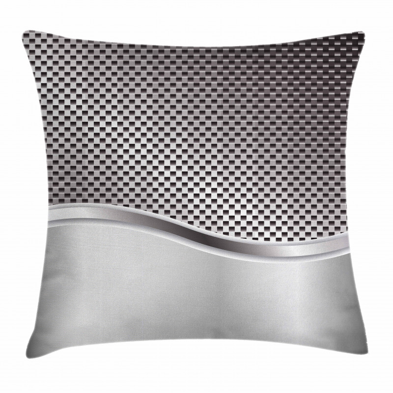 Industrial Grid Motif Pillow Cover