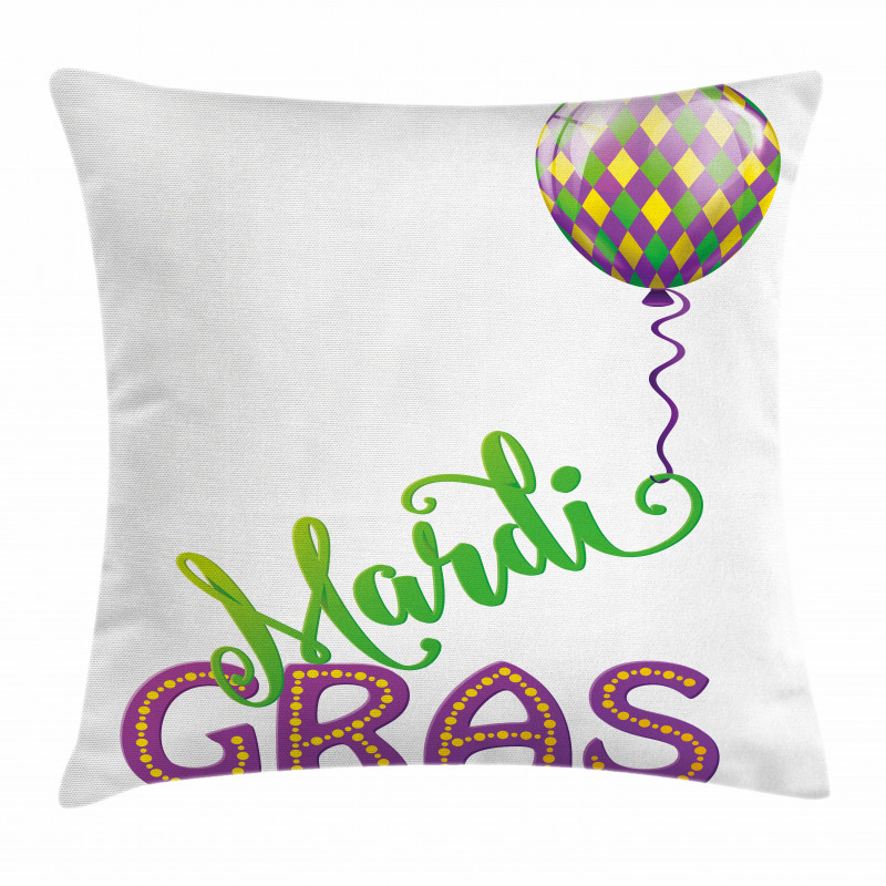 Cartoon Mardi Gras Pillow Cover