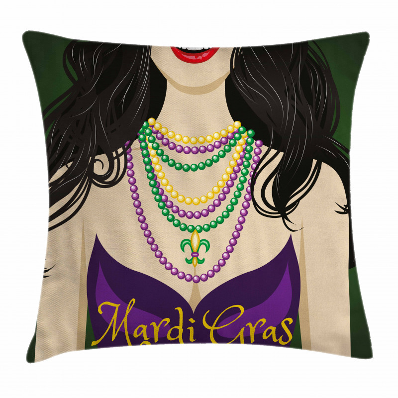 Woman in Party Dress Pillow Cover