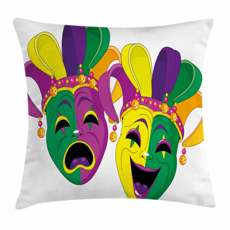 Tragedy and Comedy Pillow Cover