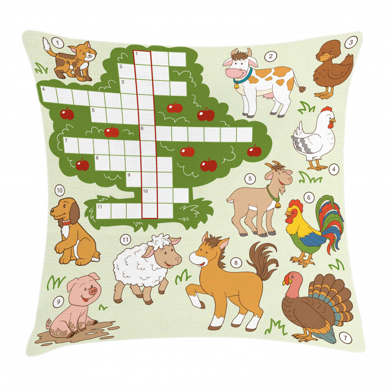 Farm Animals Pillow Cover