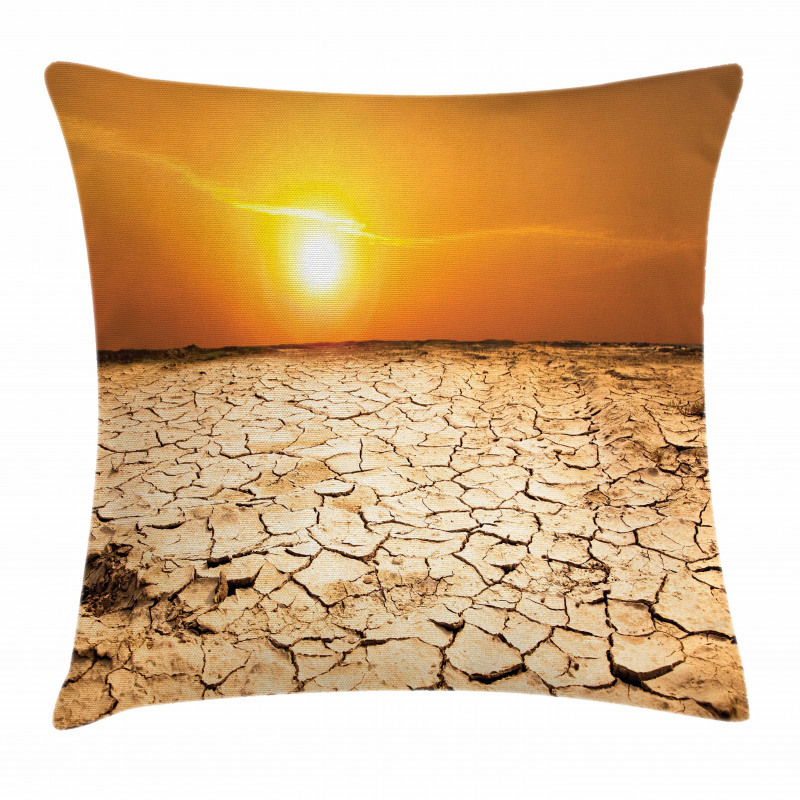 Drought Arid Country Pillow Cover