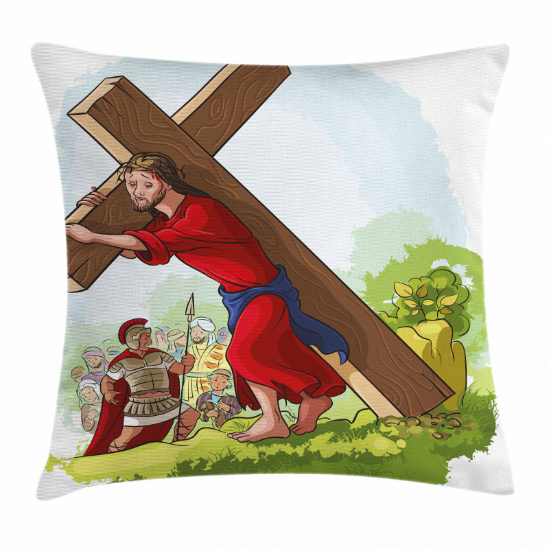 Ancient Roman Crowd Graphic Pillow Cover