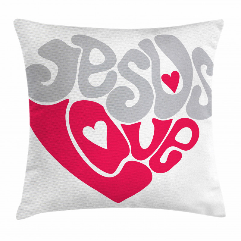 Retro Love Heart Pillow Cover