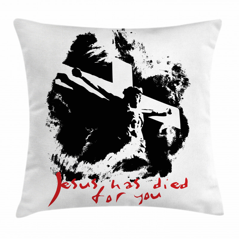 Grunge Black and White Pillow Cover