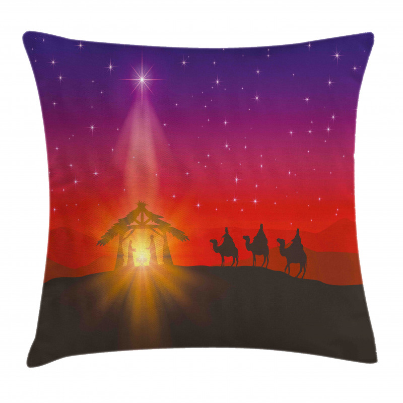 Star with Camels Desert Pillow Cover