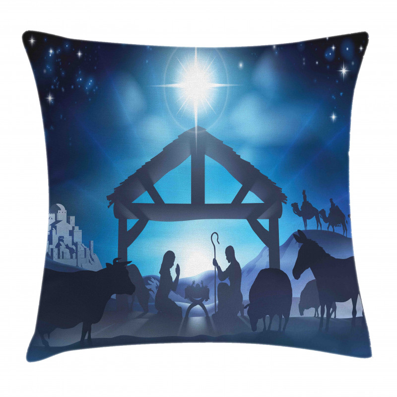 Birth Night Christmas Star Pillow Cover