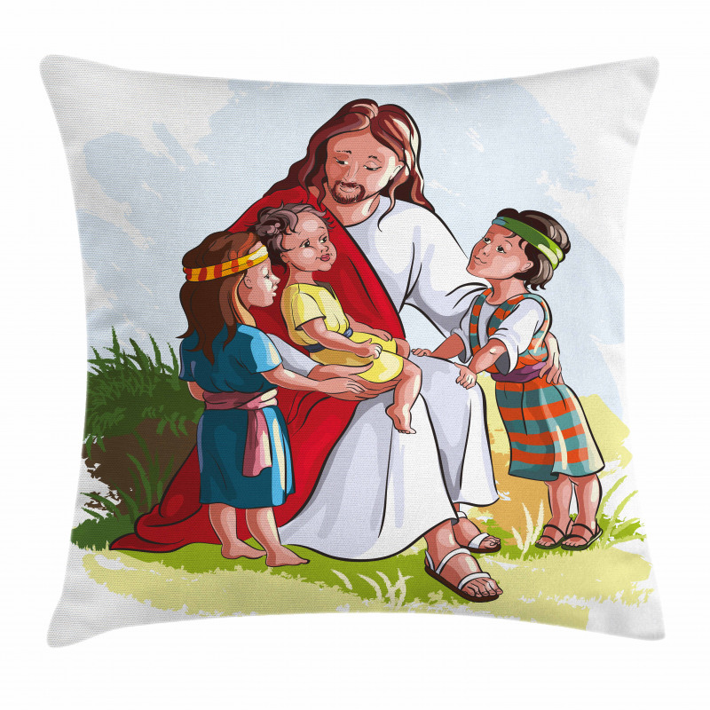 Compassionate Figure Child Pillow Cover