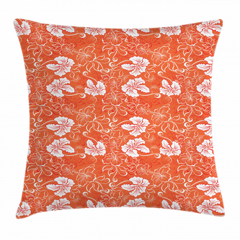 Hawaiian Summer Hibiscus Pillow Cover