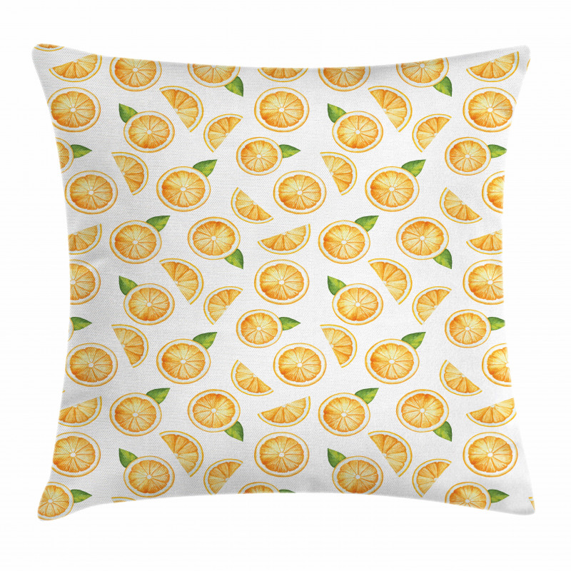 Watercolor Fruit Slices Pillow Cover