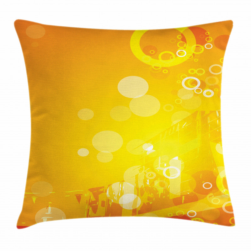 Circles Dots Sunburst Pillow Cover