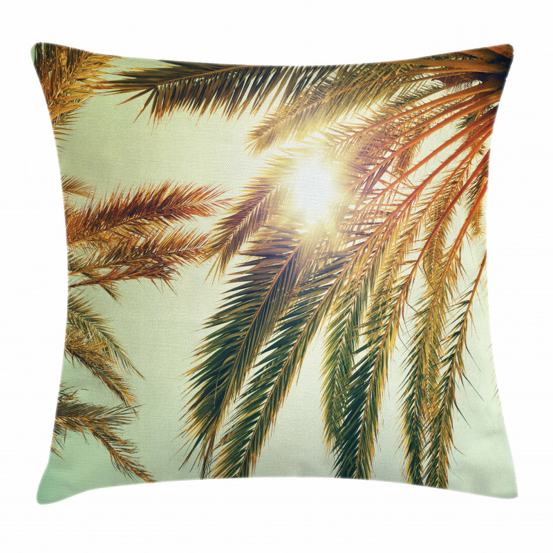 Sunbeams Tree Retro Pillow Cover