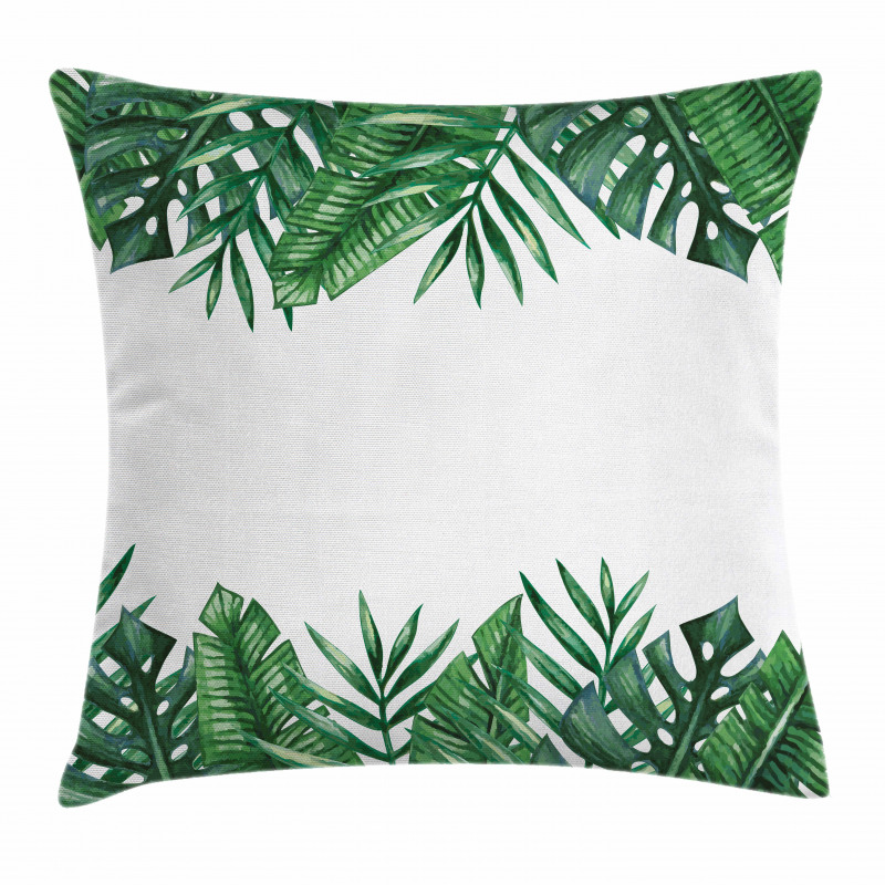 Forest Leaves Frame Pillow Cover