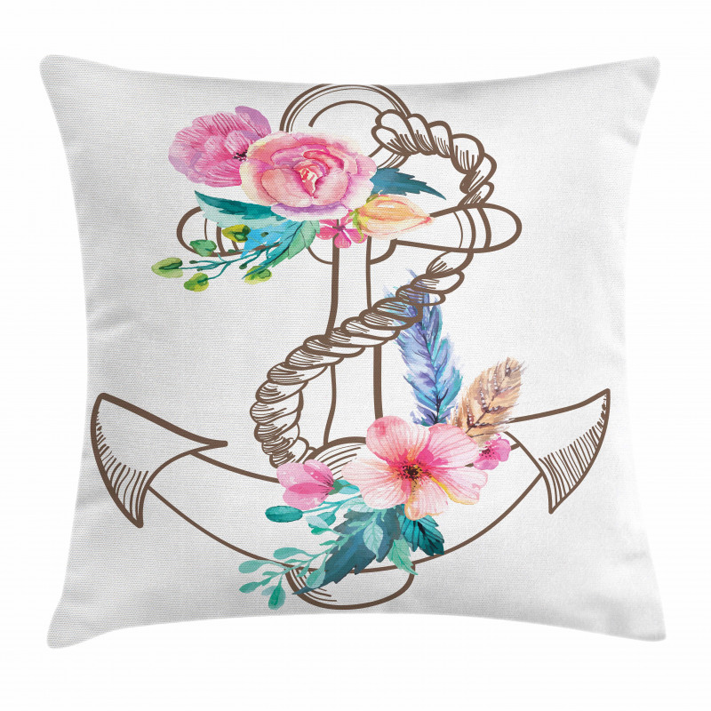 Spring Blossoms Feathers Pillow Cover