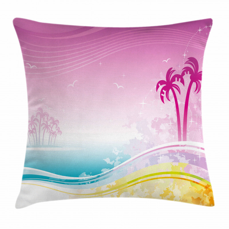 Fantasy Beach Island Coast Pillow Cover