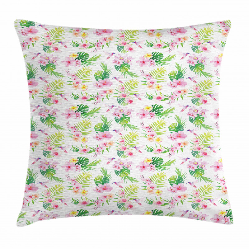 Hawaiian Hibiscus Leaves Pillow Cover