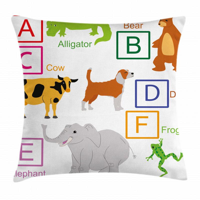 Zoo Animals Kids Pillow Cover