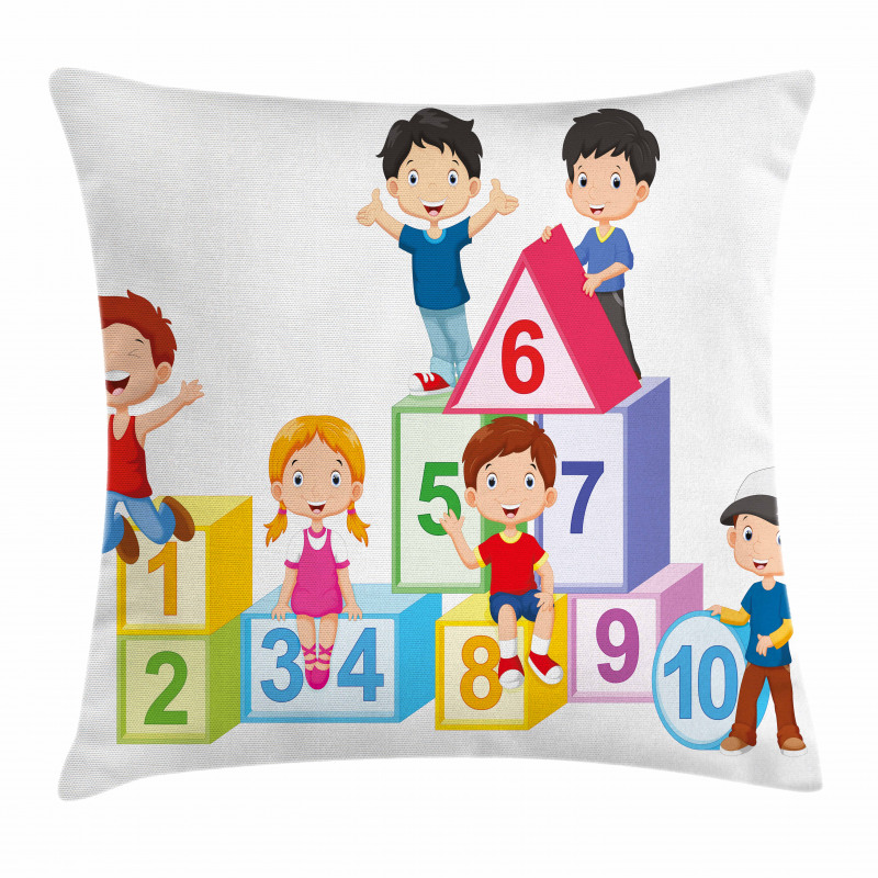 Boys Girls Numbers Pillow Cover