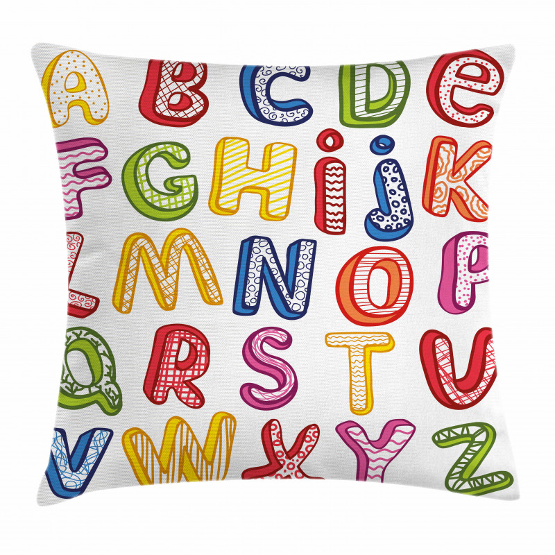 3D Letters ABC Pillow Cover