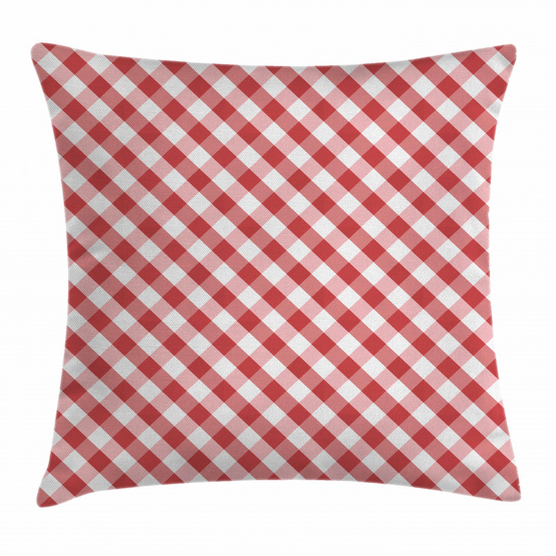 Retro Red Squares Pillow Cover