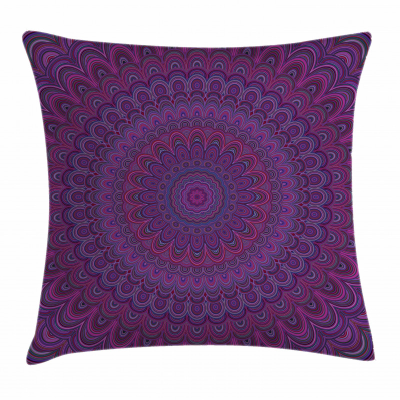 Vintage Purple Mandala Pillow Cover