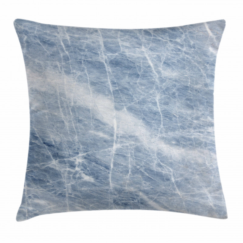 Blue Geography Stone Pillow Cover