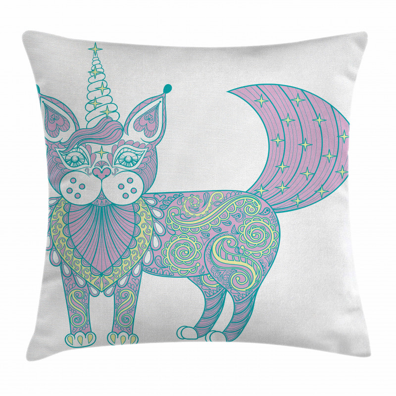 Magic Cat Ethnic Pillow Cover