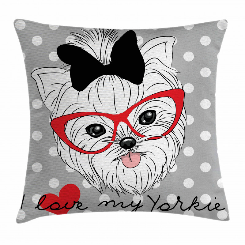 Nerd Glasses Love Heart Pillow Cover